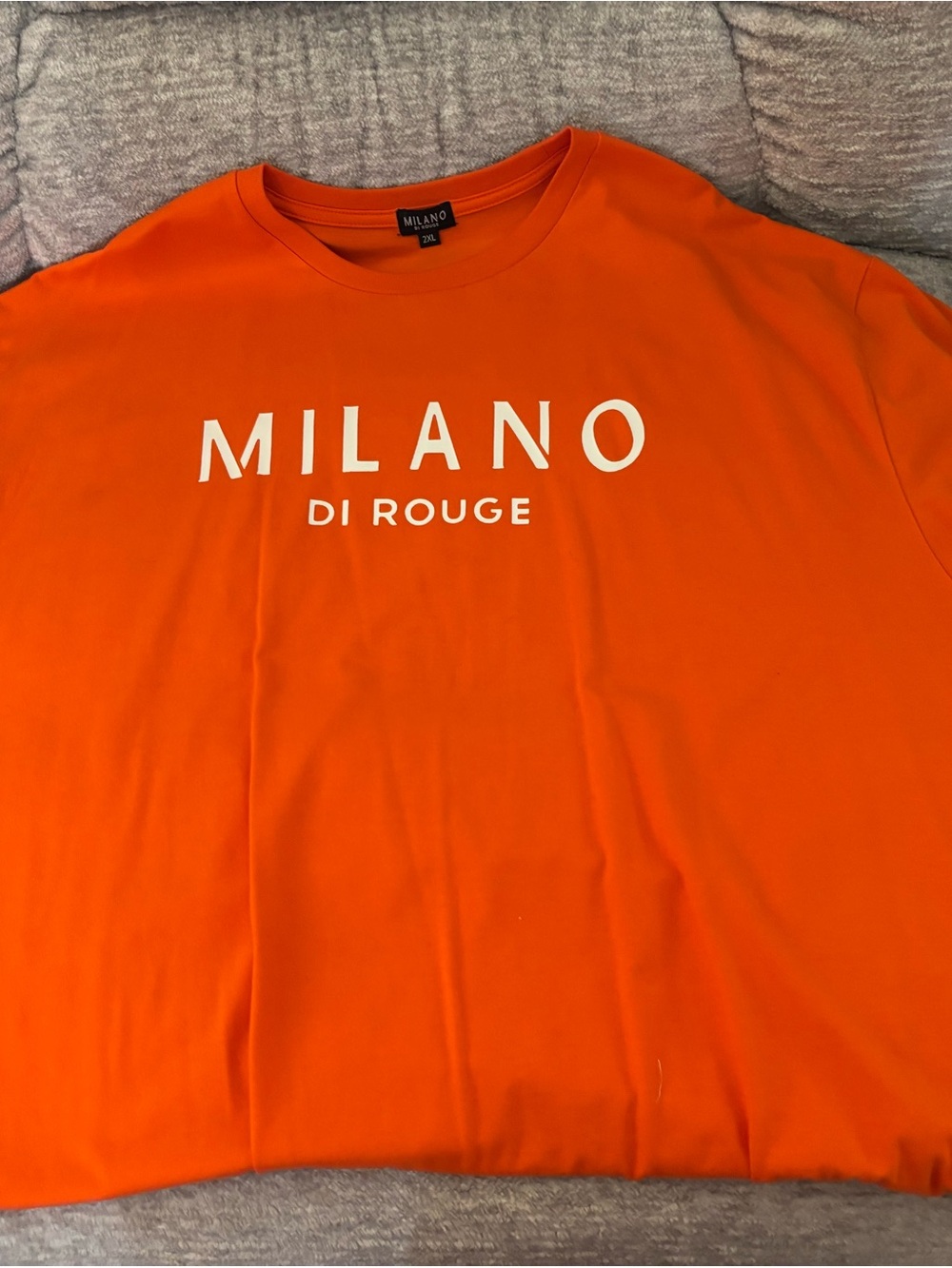 Milano Di Rouge Bright Orange Logo Tee